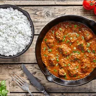Lamb kofta curry with rice